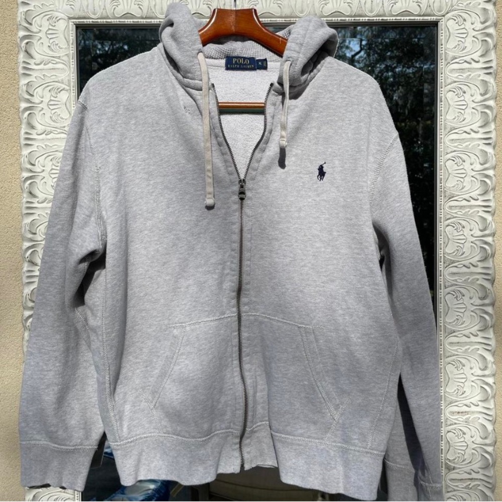 Polo Ralph Lauren Zip Up Grey Hoodie